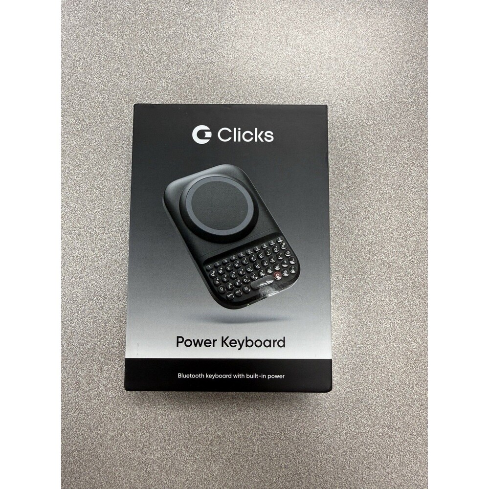 Clicks Power Keyboard Bluetooth MagSafe Wireless Charger Onyx New Open Box